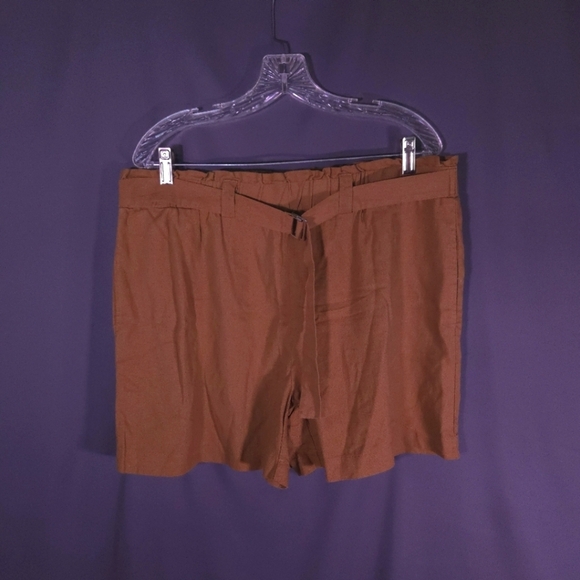 Jules & Leopold Shorts Linen Blend Belted Brown Size XL - Picture 1 of 8